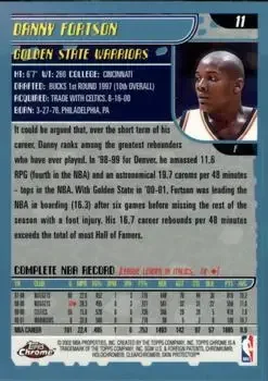 Back of Danny Fortson