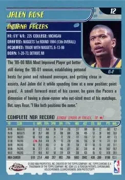 Back of Jalen Rose