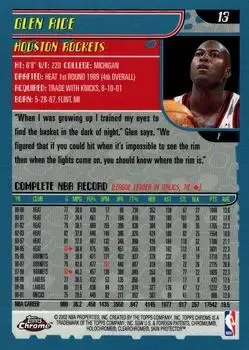 Back of Glen Rice