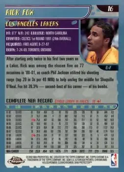 Back of Rick Fox