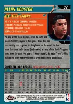 Back of Allan Houston