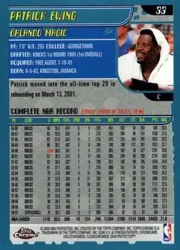 Back of Patrick Ewing
