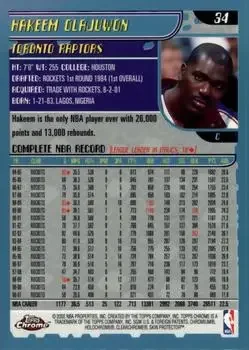 Back of Hakeem Olajuwon
