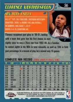 Back of Clarence Weatherspoon