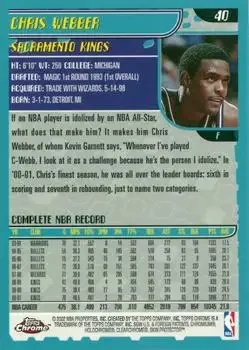 Back of Chris Webber