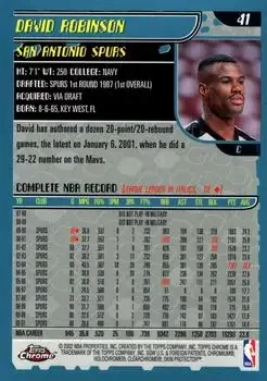 Back of David Robinson