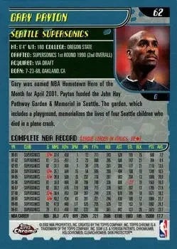 Back of Gary Payton