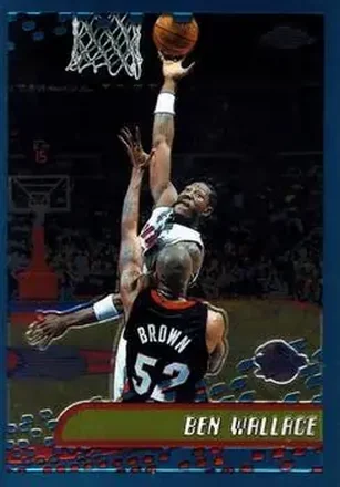 2001-02 Topps Chrome #73 - Ben Wallace - Detroit Pistons 2001-02 Topps Chrome #73 - Ben Wallace - Detroit Pistons