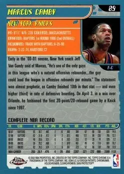 Back of Marcus Camby