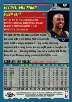 Back of Alonzo Mourning
