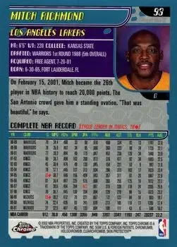 Back of Mitch Richmond