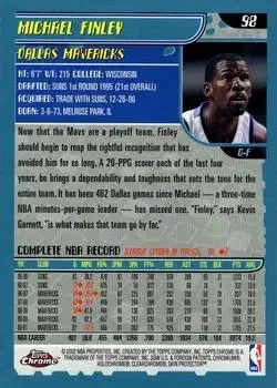 Back of Michael Finley