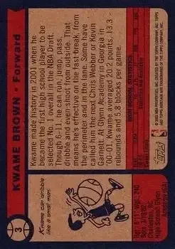 Back of Kwame Brown