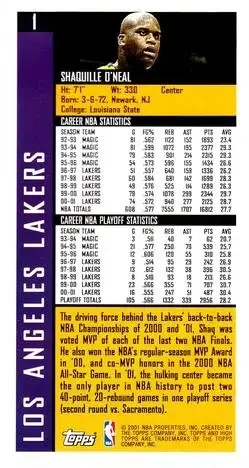 Back of Shaquille O'Neal