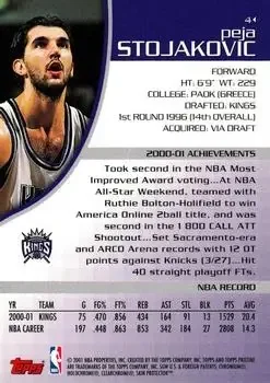 Back of Peja Stojaković