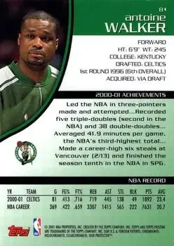 Back of Antoine Walker