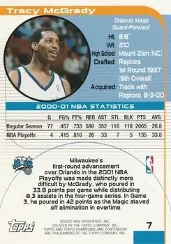 Back of Tracy McGrady