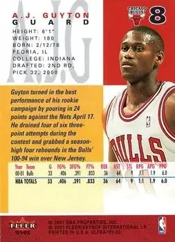 Back of A.J. Guyton