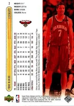 Back of Toni Kukoc