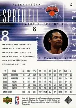 Back of Latrell Sprewell