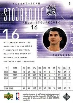 Back of Peja Stojaković