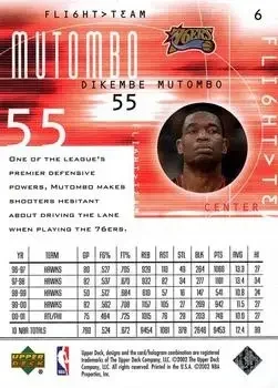 Back of Dikembe Mutombo