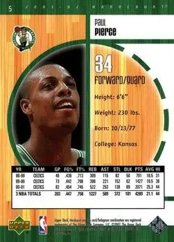 Back of Paul Pierce
