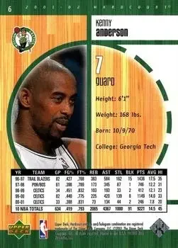 Back of Kenny Anderson