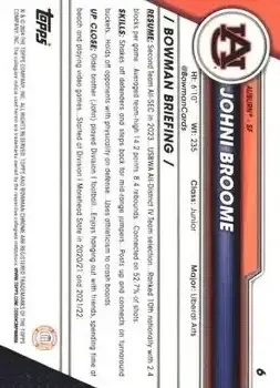 Back of Johni Broome
