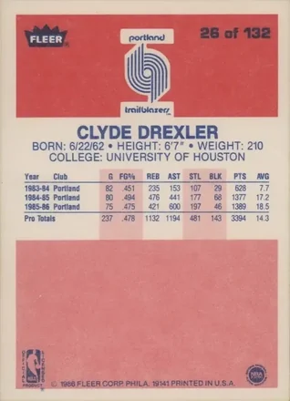Clyde Drexler Rückseite