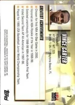 Back of Vince Carter