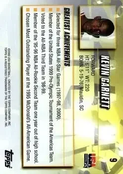 Back of Kevin Garnett