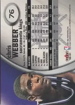 Back of Chris Webber