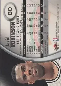 Back of David Robinson