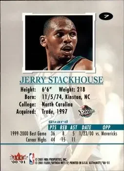 Back of Jerry Stackhouse