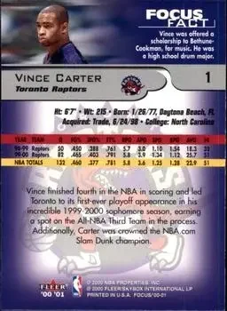 Back of Vince Carter
