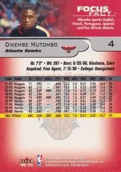 Back of Dikembe Mutombo