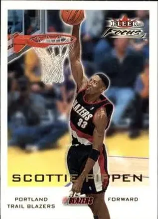 2000-01 Fleer Focus #42 - Scottie Pippen - Portland Trail Blazers 2000-01 Fleer Focus #42 - Scottie Pippen - Portland Trail Blazers