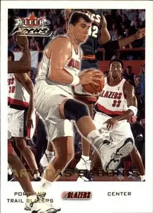 2000-01 Fleer Focus #81 - Arvydas Sabonis - Portland Trail Blazers