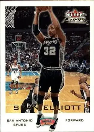 2000-01 Fleer Focus #100 - Sean Elliott - San Antonio Spurs
