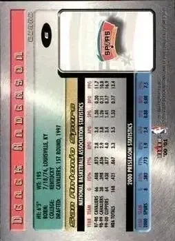 Back of Derek Anderson