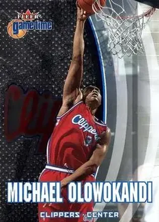 2000-01 Fleer Game Time #35 - Michael Olowokandi - Los Angeles Clippers