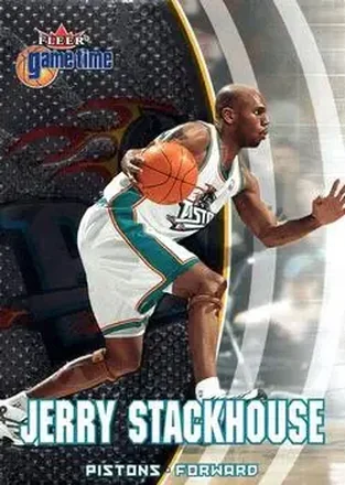 2000-01 Fleer Game Time #72 - Jerry Stackhouse - Detroit Pistons