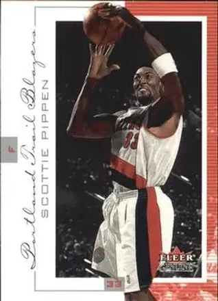 2000-01 Fleer Genuine #15 - Scottie Pippen - Portland Trail Blazers 2000-01 Fleer Genuine #15 - Scottie Pippen - Portland Trail Blazers