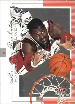 2000-01 Fleer Genuine #18 - Hakeem Olajuwon - Houston Rockets