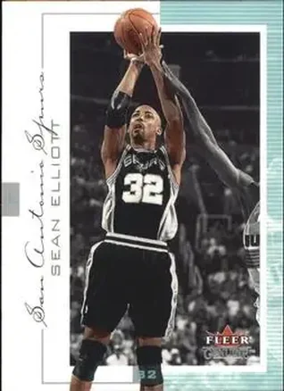 2000-01 Fleer Genuine #85 - Sean Elliott - San Antonio Spurs