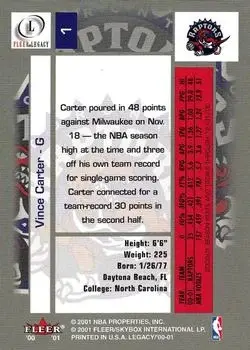 Back of Vince Carter