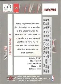 Back of Shawn Kemp