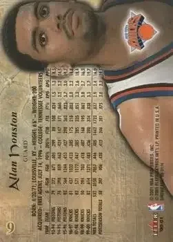 Back of Allan Houston