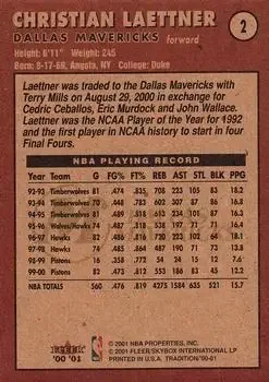 Back of Christian Laettner